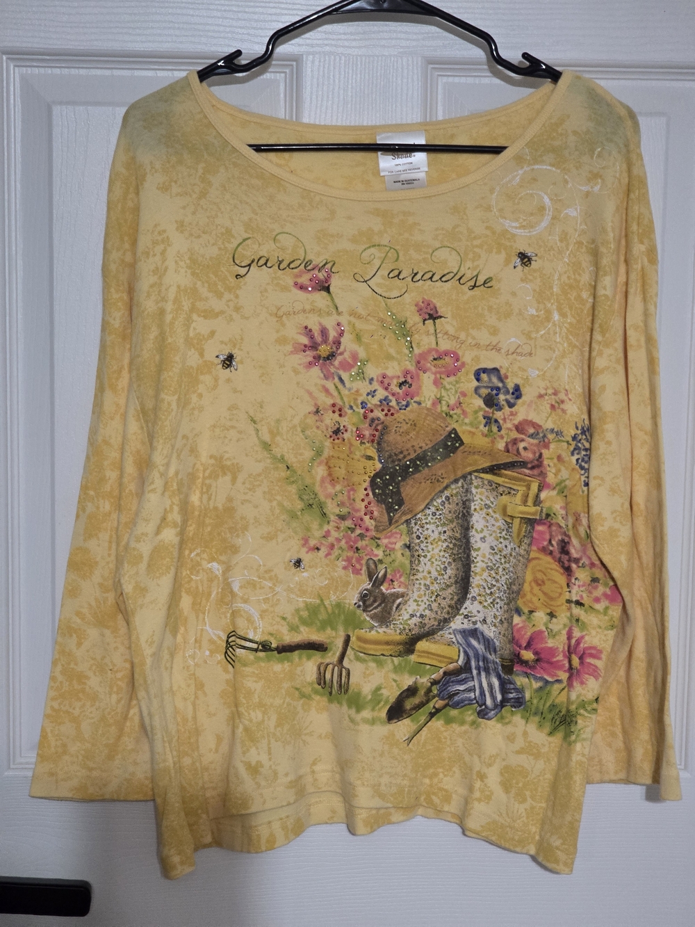 Garden Paradise Floral Long Sleeve Tee - Yellow